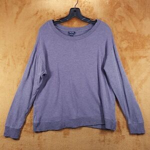 SPLENDID Sweatshirt Womens Medium Purple Pullover Lightweight Comfort Cozy Rayon